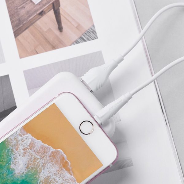 Дата кабель Borofone BX18 Optimal USB to Lightning (3m) - Зображення 8