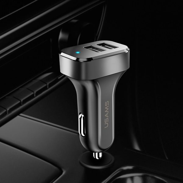 АЗП USAMS US-CC087 C13 2.1A Dual USB Car Charger - Зображення 2