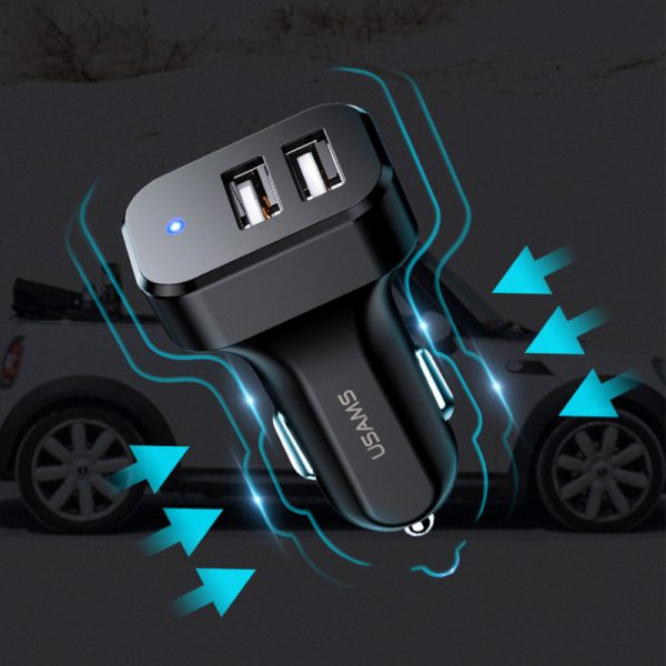 АЗП USAMS US-CC087 C13 2.1A Dual USB Car Charger - Зображення 4