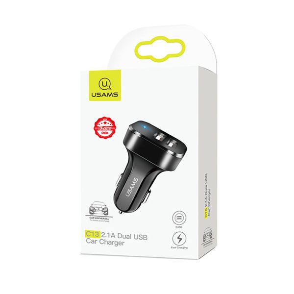 АЗП USAMS US-CC087 C13 2.1A Dual USB Car Charger - Зображення 6