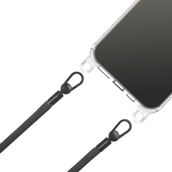 Чохол для iPhone 14 Pro Чорний TPU Transparent with Straps - Зображення 5