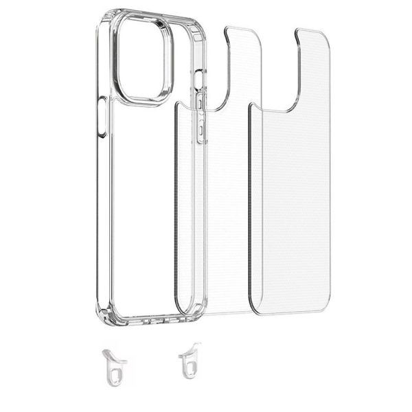 Чохол для iPhone 15 Зелений TPU Transparent with Straps - Зображення 5