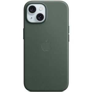 Чохол для iPhone 15 Plus Зелений FineWoven with MagSafe