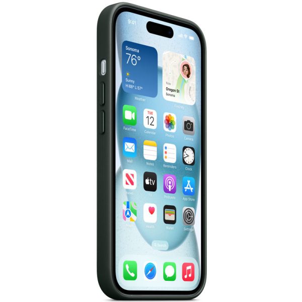 Чохол для iPhone 15 Plus Зелений FineWoven with MagSafe - Зображення 3