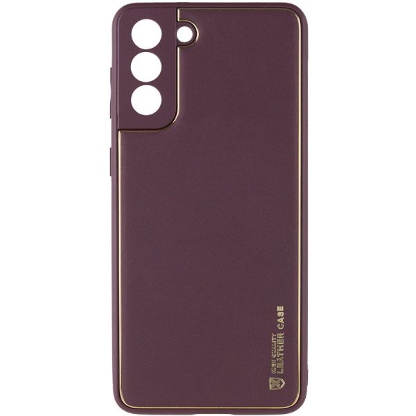 Шкіряний чохол для Samsung Galaxy S21 Бордовий Xshield - Зображення 2