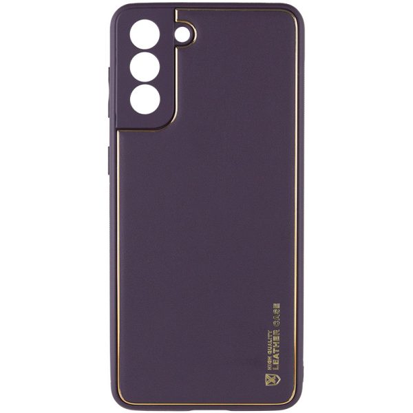 Шкіряний чохол для Samsung Galaxy S21 Фіолетовий Xshield - Зображення 2