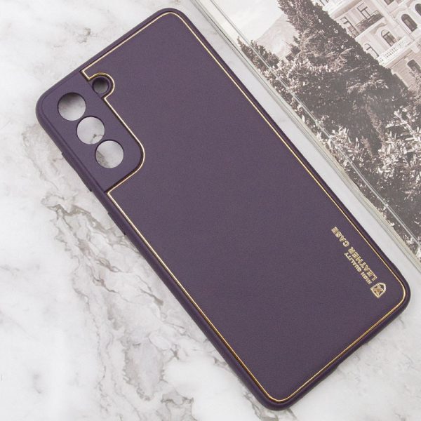 Шкіряний чохол для Samsung Galaxy S21 Фіолетовий Xshield - Зображення 3