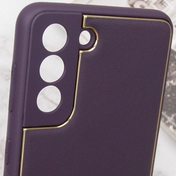 Шкіряний чохол для Samsung Galaxy S21 Фіолетовий Xshield - Зображення 4