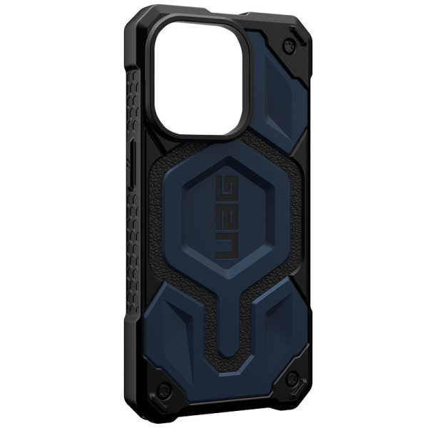 Ударостійкий чохол для Apple iPhone 15 Plus / 14 Plus Синій UAG Monarch Pro with MagSafe Leather - Зображення 2