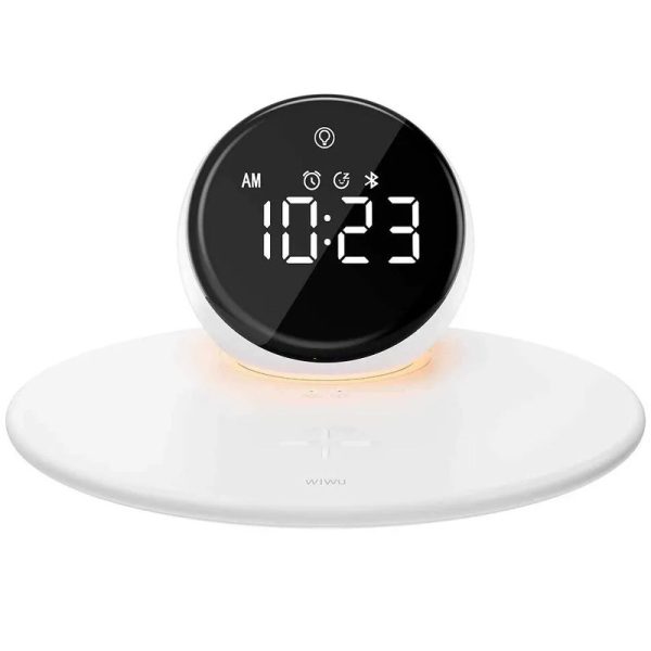 Бездротова зарядка WIWU Wi-W017 15W Wireless Charger+Digital Alarm+Bluetooth Speaker - Зображення 2