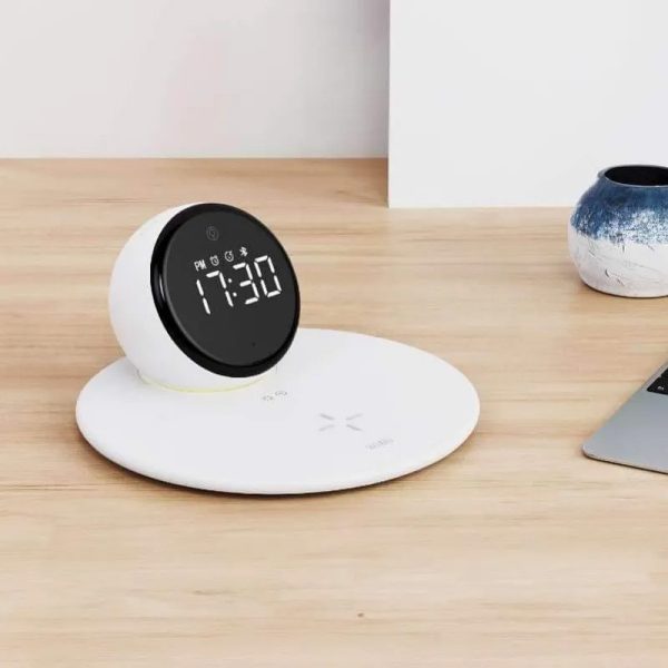 Бездротова зарядка WIWU Wi-W017 15W Wireless Charger+Digital Alarm+Bluetooth Speaker - Зображення 4