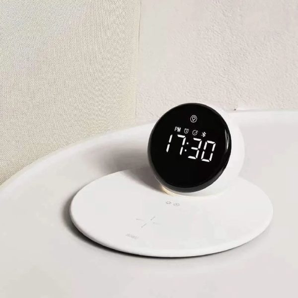 Бездротова зарядка WIWU Wi-W017 15W Wireless Charger+Digital Alarm+Bluetooth Speaker - Зображення 7