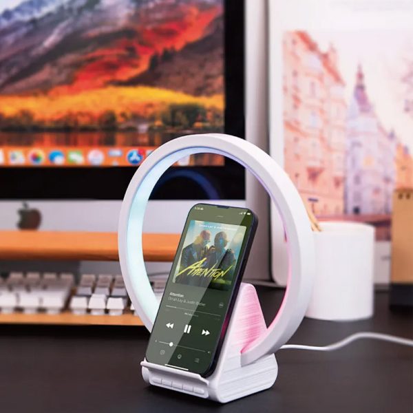 Бездротова зарядка WIWU Wi-W021 2 in 1 Wireless Charger+Bluetooth Speaker - Зображення 5