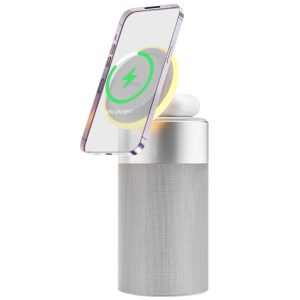 Бездротова зарядка WIWU Wi-W022 3 in 1 Wireless Charger+Bluetooth Speaker
