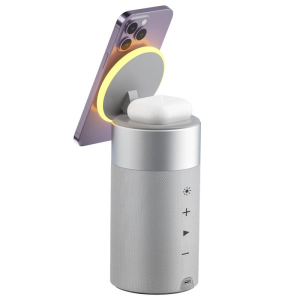 Бездротова зарядка WIWU Wi-W022 3 in 1 Wireless Charger+Bluetooth Speaker - Зображення 3