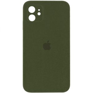 Чохол для iPhone 11 Зелений Silicone Case Square Full Camera Protective