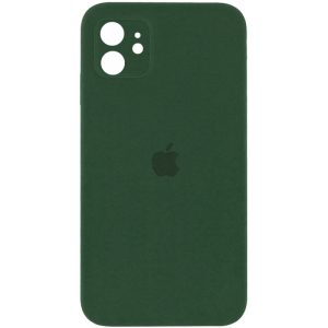 Чохол для iPhone 11 Зелений Silicone Case Square Full Camera Protective