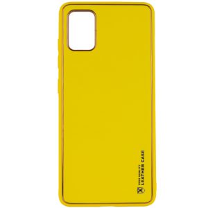 Шкіряний чохол для Samsung Galaxy A04s Жовтий Xshield