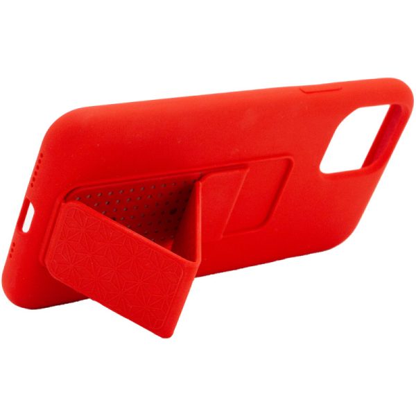 Чохол для iPhone 11 Pro Червоний Silicone Case Hand Holder - Зображення 4