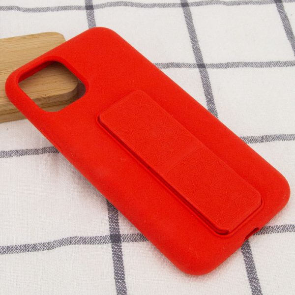Чохол для iPhone 11 Pro Червоний Silicone Case Hand Holder - Зображення 5