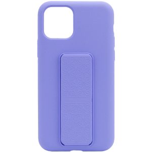 Чохол для iPhone 11 Pro Фіолетовий Silicone Case Hand Holder
