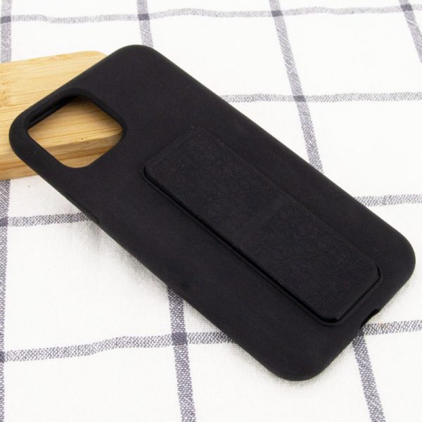 Чохол для iPhone 11 Pro Чорний Silicone Case Hand Holder - Зображення 5