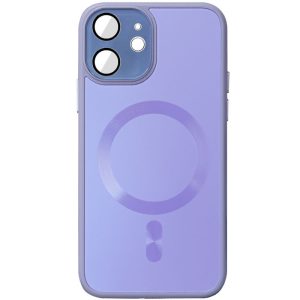 Чохол для iPhone 12 Фіолетовий TPU+Glass Sapphire Midnight with MagSafe