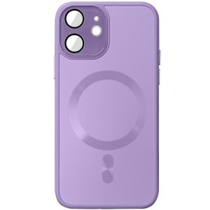 Чохол для iPhone 12 Фіолетовий TPU+Glass Sapphire Midnight with MagSafe