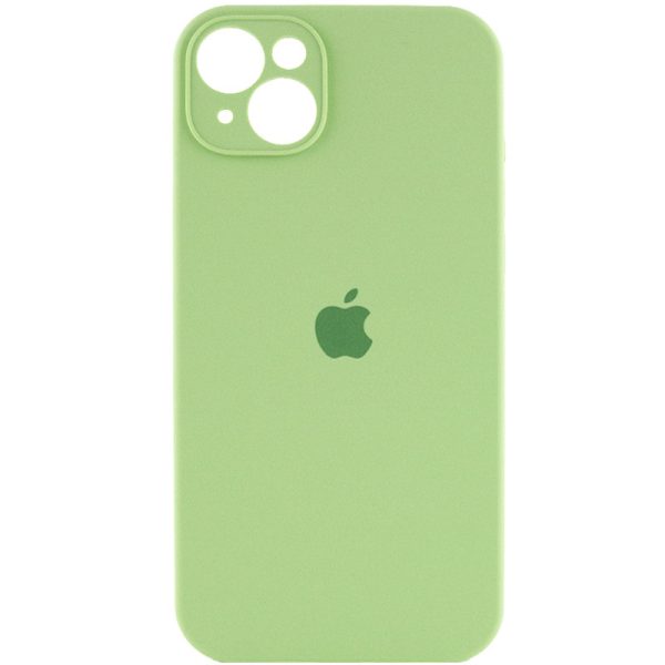 Чохол для iPhone 13 М'ятний Silicone Case Full Camera Protective