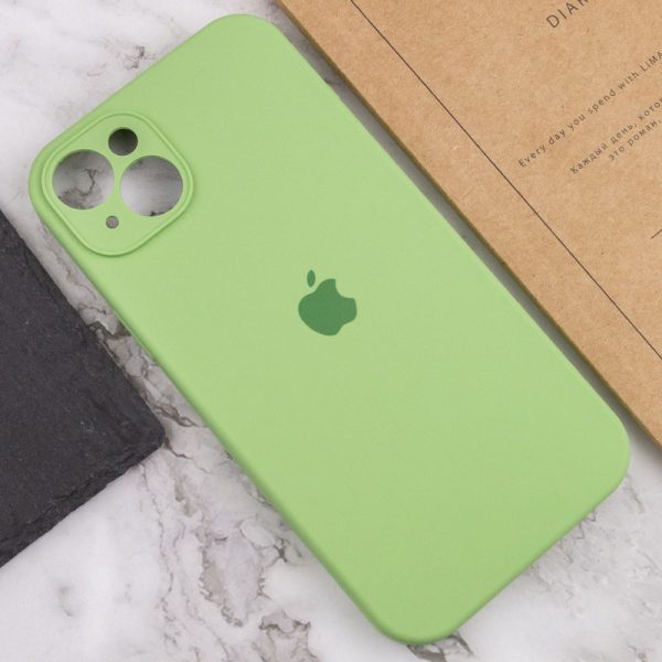 Чохол для iPhone 13 М'ятний Silicone Case Full Camera Protective - Зображення 4