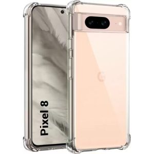 Чохол для Google Pixel 8 Прозорий GETMAN Ease logo посилені кути Full Camera