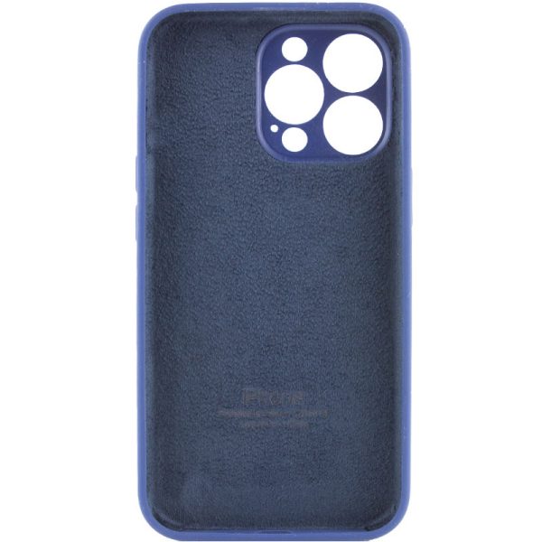 Чохол для iPhone 14 Pro Max Синій Silicone Case Full Camera Protective - Зображення 2