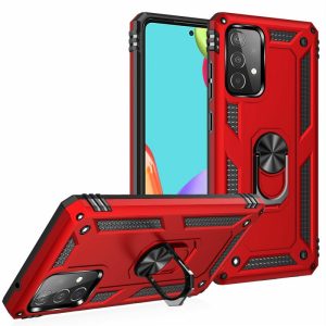 Ударостійкий чохол для Samsung Galaxy A72 4G / A72 5G Червоний Serge Ring for Magnet