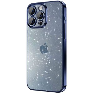 Чохол для iPhone 12 Pro Синій TPU+PC Glittershine