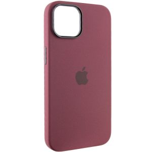 Чохол для iPhone 12 Pro Max Бордовий Silicone Case Metal Buttons