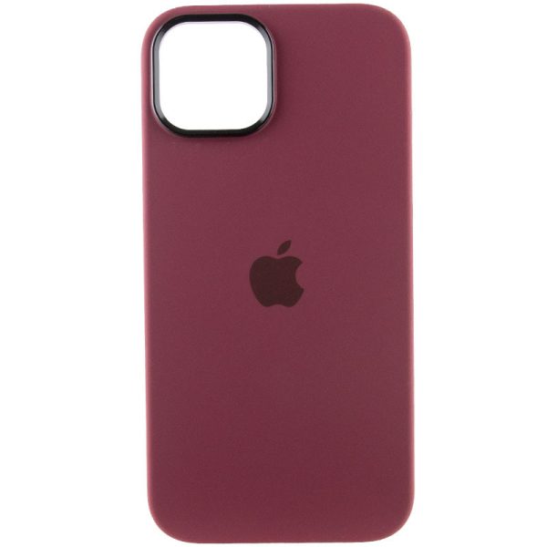 Чохол для iPhone 12 Pro Max Бордовий Silicone Case Metal Buttons - Зображення 2