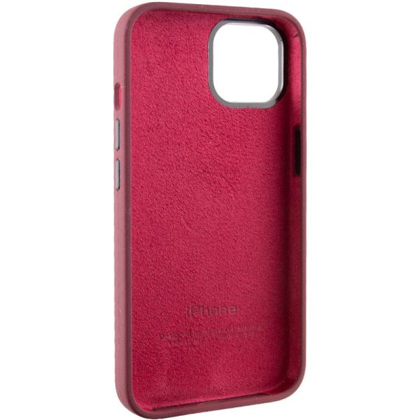 Чохол для iPhone 12 Pro Max Бордовий Silicone Case Metal Buttons - Зображення 6