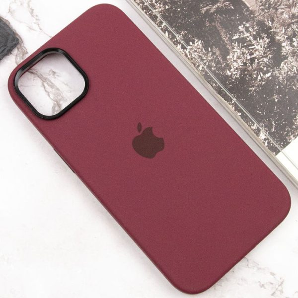 Чохол для iPhone 12 Pro Max Бордовий Silicone Case Metal Buttons - Зображення 7