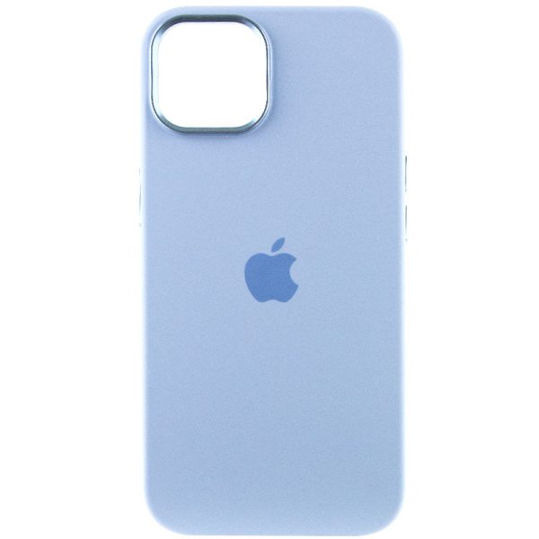 Чохол для iPhone 12 Pro Max Блакитний Silicone Case Metal Buttons - Зображення 2