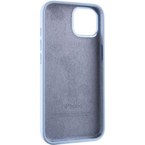 Чохол для iPhone 12 Pro Max Блакитний Silicone Case Metal Buttons - Зображення 6