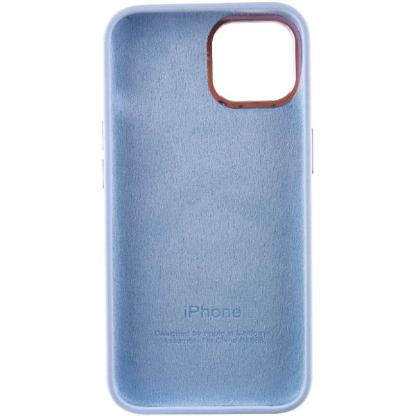 Чохол для iPhone 12 Pro Max Блакитний Silicone Case Metal Buttons - Зображення 4