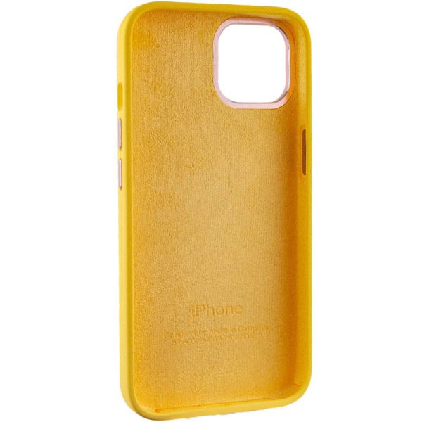 Чохол для iPhone 12 Pro Max Жовтий Silicone Case Metal Buttons - Зображення 6