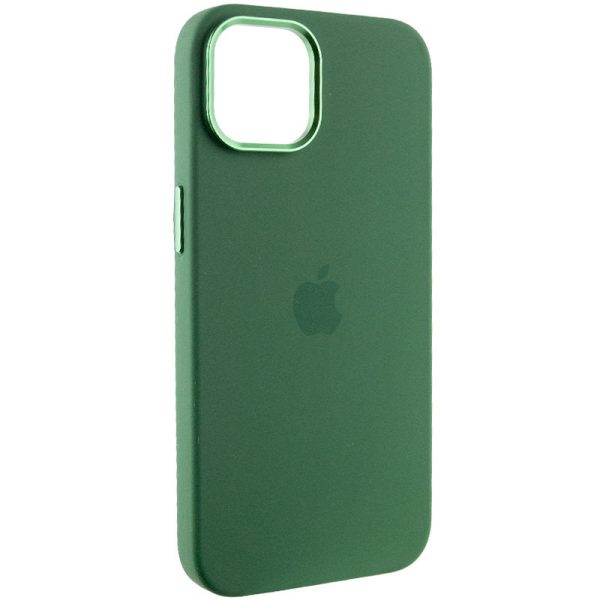 Чохол для iPhone 12 Pro Max Зелений Silicone Case Metal Buttons