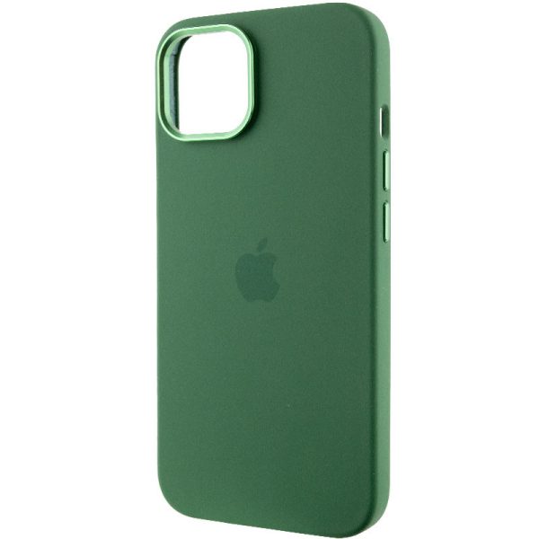 Чохол для iPhone 12 Pro Max Зелений Silicone Case Metal Buttons - Зображення 3