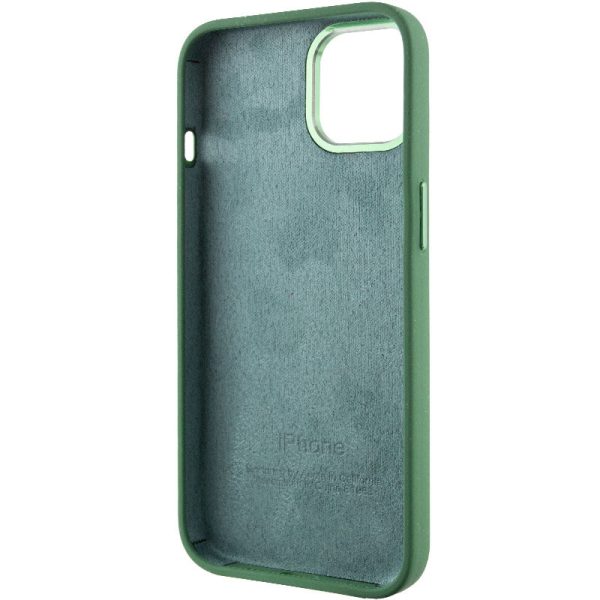 Чохол для iPhone 12 Pro Max Зелений Silicone Case Metal Buttons - Зображення 5