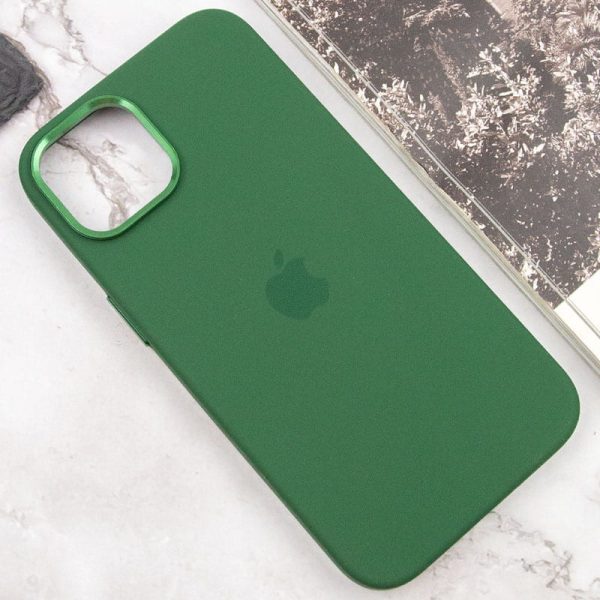 Чохол для iPhone 12 Pro Max Зелений Silicone Case Metal Buttons - Зображення 7