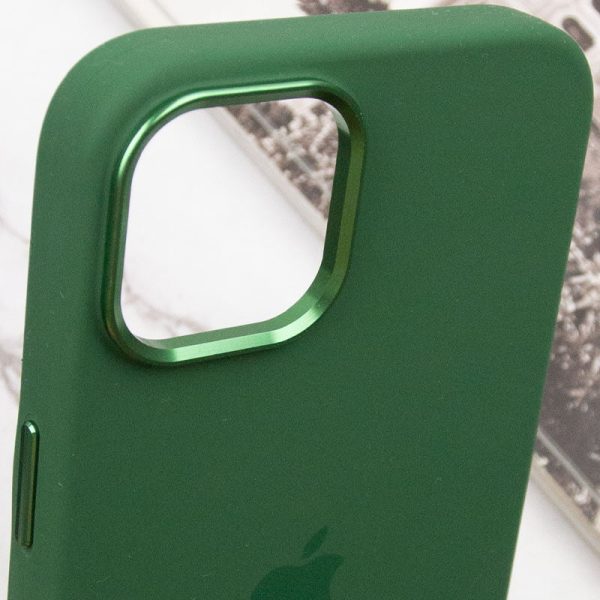 Чохол для iPhone 12 Pro Max Зелений Silicone Case Metal Buttons - Зображення 8