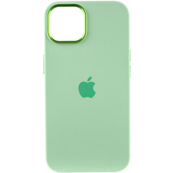 Чохол для iPhone 12 Pro Max Зелений Silicone Case Metal Buttons - Зображення 2