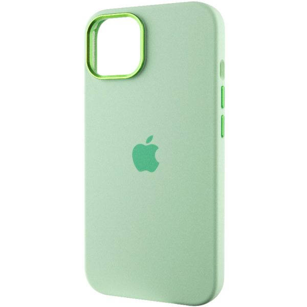 Чохол для iPhone 12 Pro Max Зелений Silicone Case Metal Buttons - Зображення 3