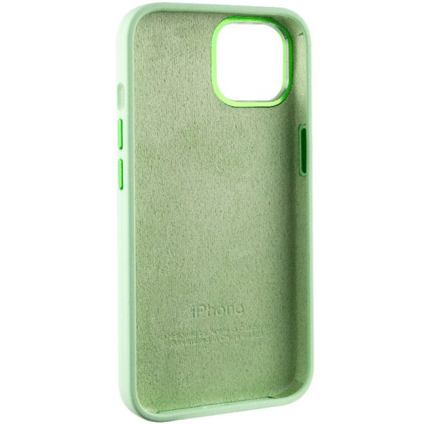 Чохол для iPhone 12 Pro Max Зелений Silicone Case Metal Buttons - Зображення 6